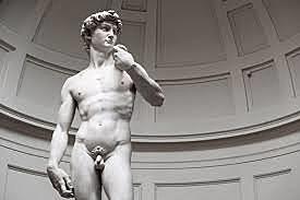 MICHELANGELO BUONARROTI: DAVID (1501-04) Galleria dell'Accademia, Firenze. PS:Si decise di collocarlo in Piazza della Signoria perché rappresentava l'emblema della libertà repubblicana riconquistata.