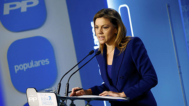 Cospedal sugiere que el objetivo de las protestas de Burgos no era parar las obras