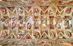 MICHELANGELO BUONARROTI: DECORAZIONE VOLTA DELLA CAPPELLA SISTINA(1508-1512) Cappella privata del Papa,Roma.