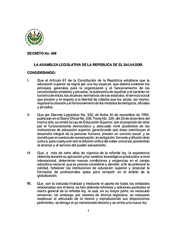 Aprobación de Ley de Educación Superior