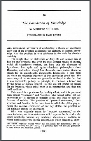 Foundation of Knowledge