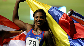 Timeline: Catherine Ibargüen Mena - Colombian athlete, nurse & world athletics champion / (live) Puerto Rico today.