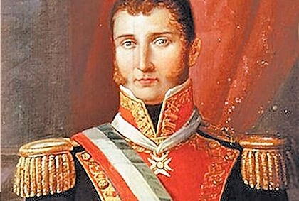 Agustín de Iturbide encabeza el Imperio Mexicano.