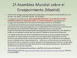 Declaración Política y Plan de Acción Internacional de Madrid sobre el Envejecimiento