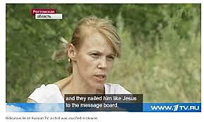 La crucificación del niño de Sloviansk