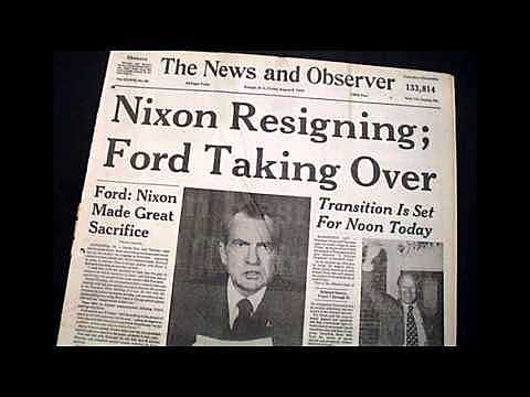 Richard Nixon resigns as President
