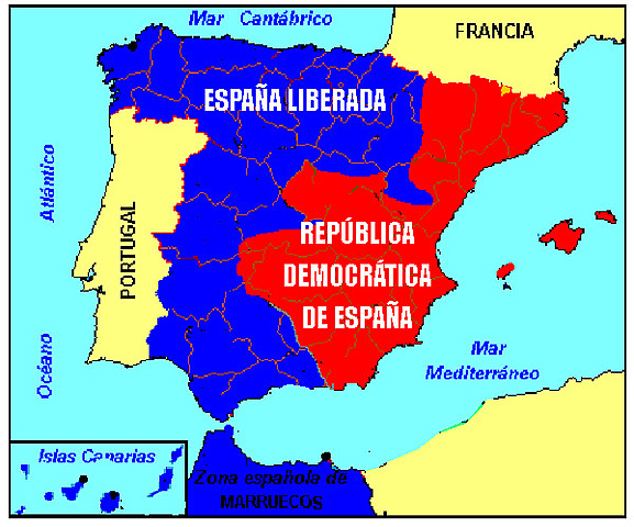 División territorio republicano