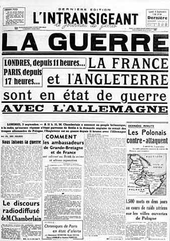 Inglaterra y Francia declaran guerra a Alemania