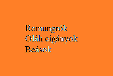 A magyarországi cigányok/romák csoportjai