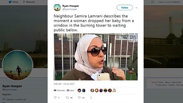 Un video de un periodista