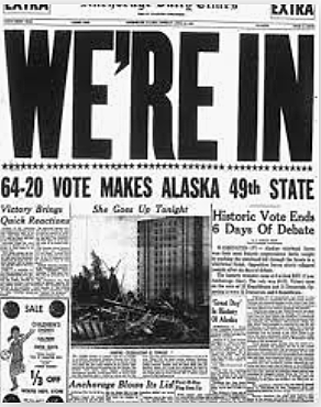 Alaska becomes a state