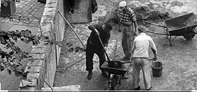 Construcción del muro de Berlin