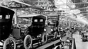 Ford introduces assembly lines