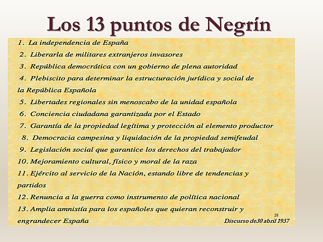 Trece puntos de Negrín
