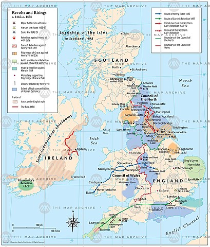 America's discovery. England started trading with America, Asia and Africa.