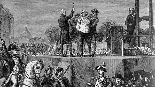 XVI. Lajos lefejezése Franciaországban