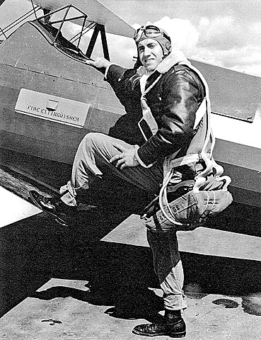 Louis' plane was damaged in combat and crashed into the ocean