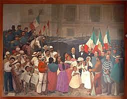 Entrada triunfal de Benito Juárez