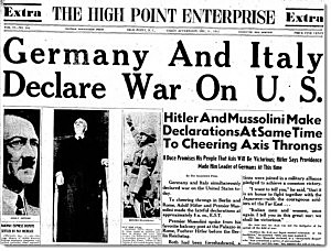 Germany and Italy Declare War on United States