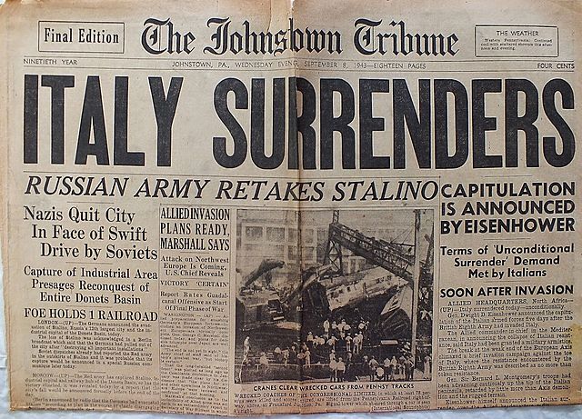 Italy Surrenders to the Allies