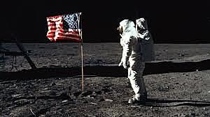 first American man on the moon