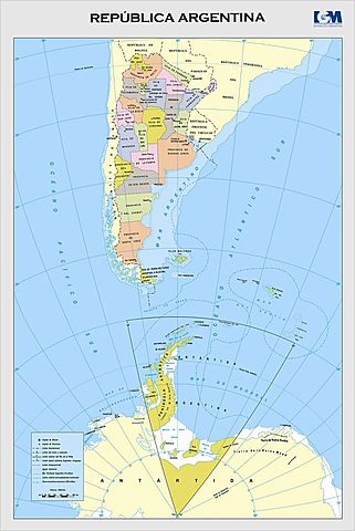 Islas Malvinas en mapas oficiales de Argentina