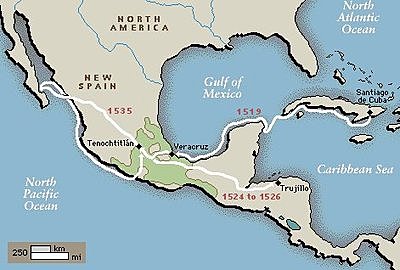 Hernan Cortés zarpó de Cuba hacia México