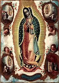 Miguel de la Cabrera pinta replica de la Virgen de Guadalupe