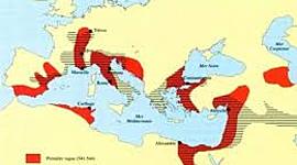 Timeline: Les épidémies durant l'Antiquité et le début du Moyen-Âge. 3) La peste de Justinien