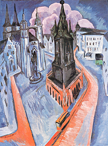 'La torre roja de Halle' de Kirchner