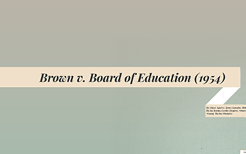 Brown Vs Board of Education