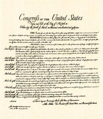 US Bill of Rights Created