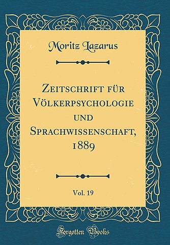 Moritz Lazarus en "Völkerpsychologie"