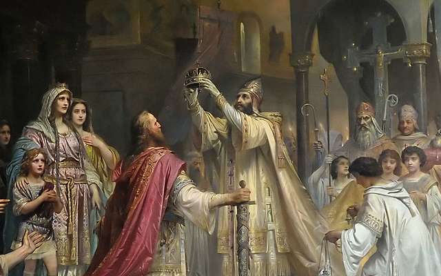le couronnement de Charlemagne