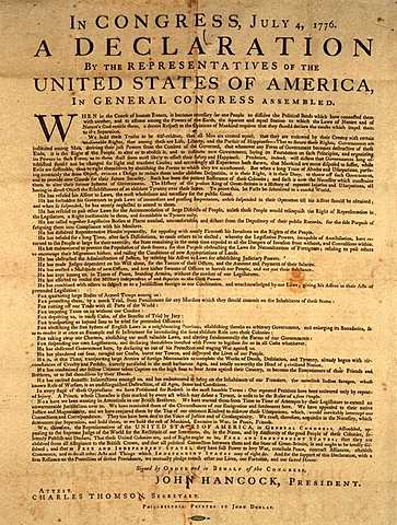 Declaration of independence signed