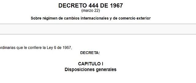 Decreto-ley 444 de 1967