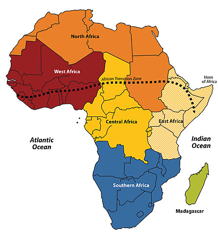 Separation between North Africa & Sub Saharan Africa