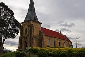 Construction of first Catholic church at Richmond, Tasmania