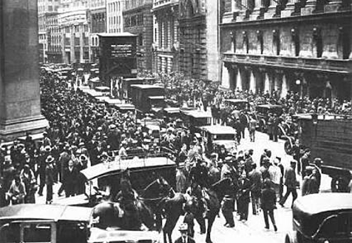 Inicio de la gran depresión económica