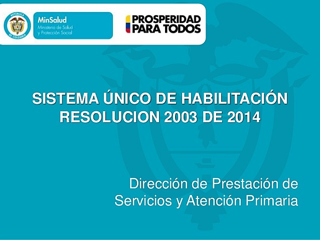 Resolución 2003 de 2014