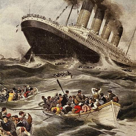 British ocean liner Lusitania is torpedoed by a German U-boat.