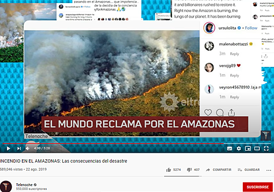 Difusión por noticieros nacionales e internacionales