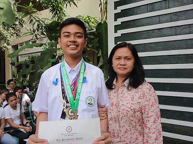 Aldrine finished his 10th grade