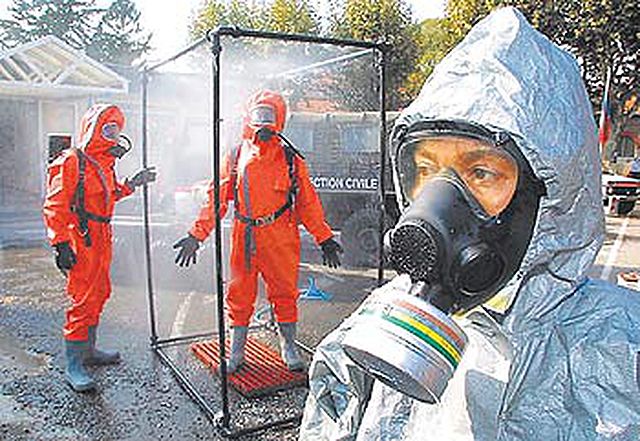 Simulacro de respuesta a un ataque con ántrax