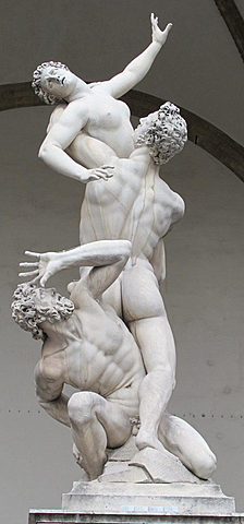 IL RATTO DELLE SABINE DI JEAN DE BOULOGNE DETTO "GIAMBOLOGNA" (1583, PIAZZA DELLA SIGNORIA, FIRENZE)