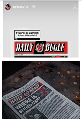 El Dayly Bugle del perfil falso de Flash Thompson