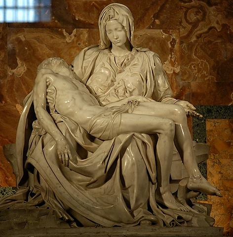 1498, MIGUEL ÁNGEL CREA LA PIEDAD DEL VATICANO