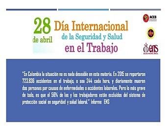 Día mundial de la seguridad y salud en el trabajo