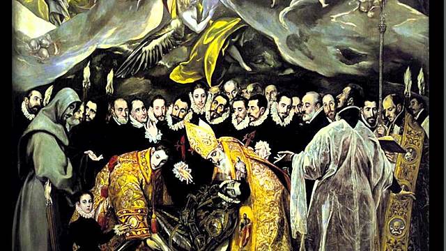 1586, EL GRECO COMIENZA EL ENTIERRO DEL CONDE ORGAZ