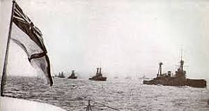 The British begin a naval blockade of Germany.
